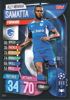 Ally Mbwana Samatta KRC Genk 2019/20 Topps Match Attax CL #GEN12